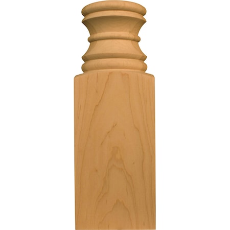 Osborne Wood Products 10 x 3 1/2 x 1 1/4 Lg. Half Round Plinth with Mod. Spool in Mahogany 7221MH